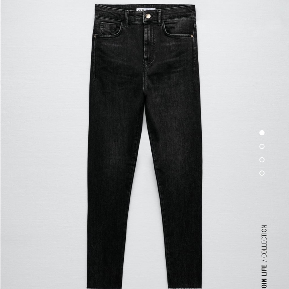 NWT Zara High Waisted Black Jeans